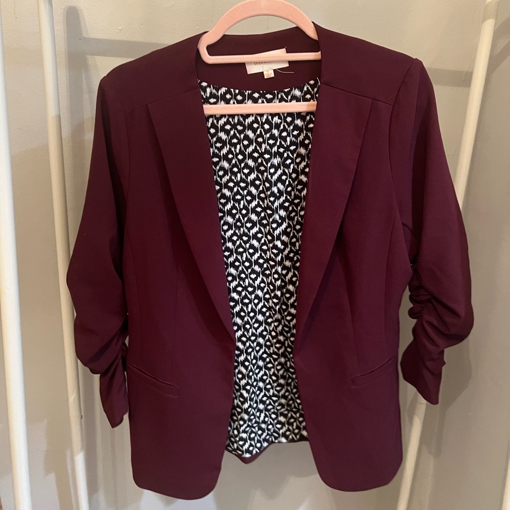 Burgundy Blazer Size Small